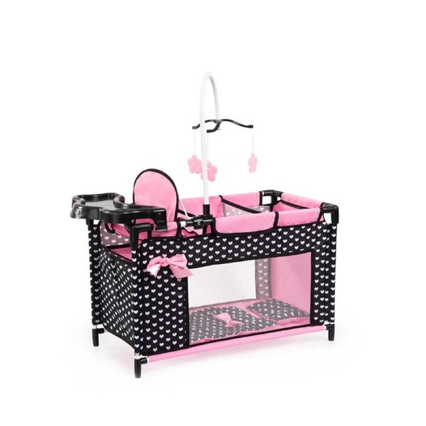 Bayer Multi Bed Doll Cot & Integrated High Chair Kids Playset