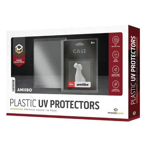 Powerwave Nintendo Amiibo 0.5mm Plastic UV Protector 10 Pack