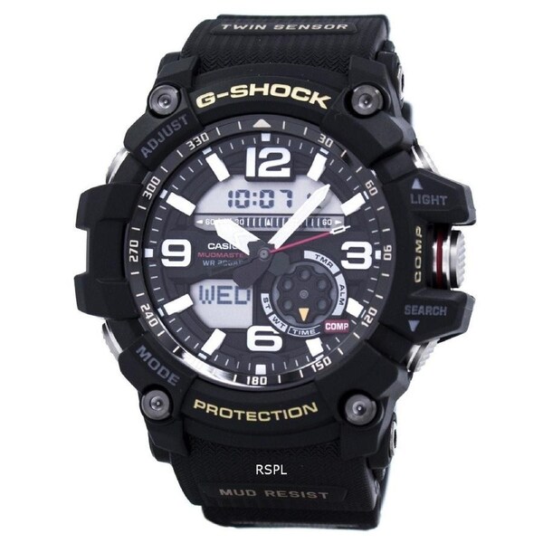 Casio G-SHOCK MUDMASTER Twin Sensor Digital Compass Alarm GG-1000-1A Mens Watch