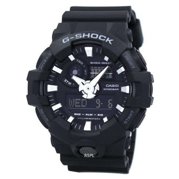 Casio G-SHOCK Illuminator Shock Resist Stopwatch Timer Alarm GA700-1B Mens Watch