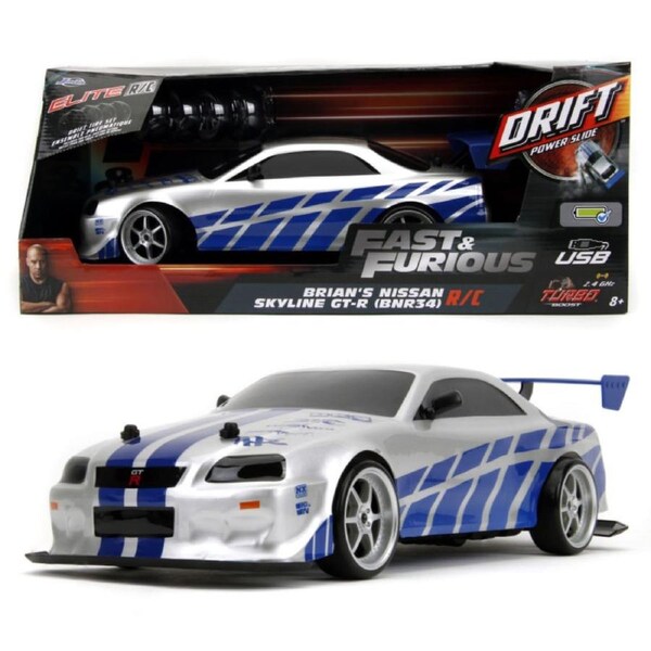 Fast and Furious 2002 Nissan Skyline GT-R BNR34 1:10 Scale RC Car