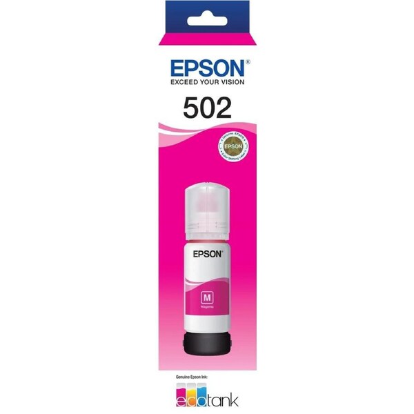 Epson T502 Magenta EcoTank 502 Ink Toner Bottle C13T03K392 Genuine Original
