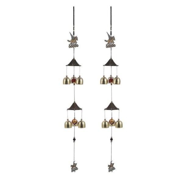 2 Pcs Hand Decor Metal Wind Chime Wind Bell Chimes Horse Windchime Handmade Wind Chimes Small Wind Chime