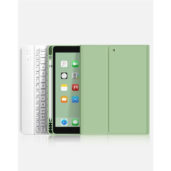 Rk102 Bluetooth Keyboard and Case for iPad 10.22021/2020/2019/iPad Air 10.5/iPad Pro10.5-light green