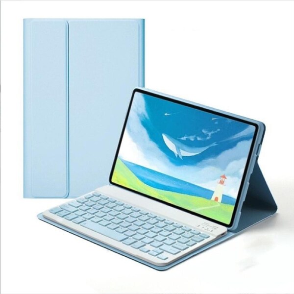 Rk102 Bluetooth Keyboard Mouse and Case for iPad 10.22021/2020/2019/iPad Air 10.5/iPad Pro10.5-blue