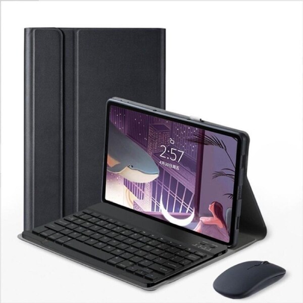 Rk102 Bluetooth Keyboard Mouse and Case for iPad 10.22021/2020/2019/iPad Air 10.5/iPad Pro10.5-black