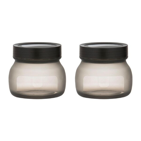 Ladelle Eco Flexi Set of 2 Jars - Charcoal - Medium