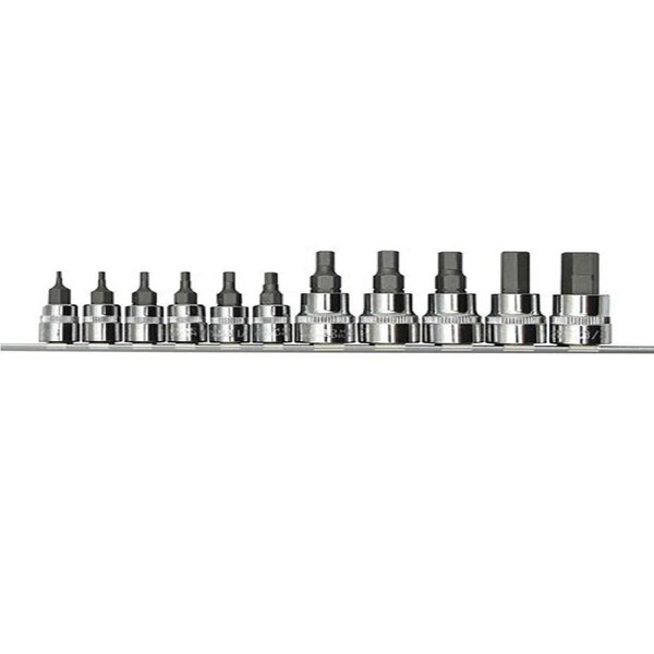 PK Tools Hex Bit 1/4" & 3/8" dr SAE 11pc Set