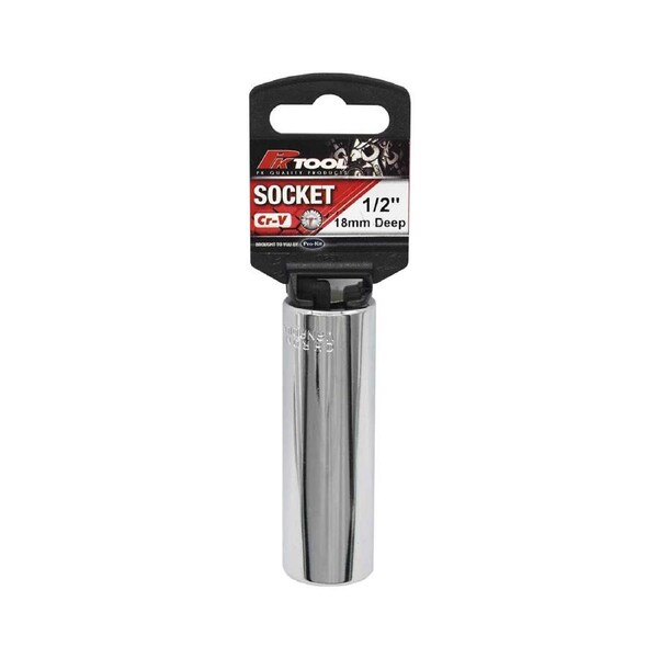 Pk Tools 1/2" Dr 6pt Deep Socket Cr-V - 18mm