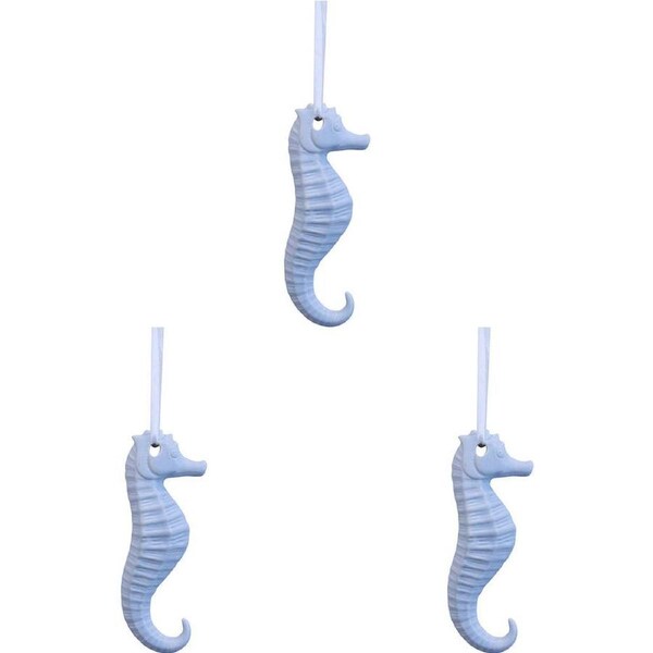3x LVD Ceramic Hanging Seahorse Large Home/Office Ornament Decor 17x7cm Tidal