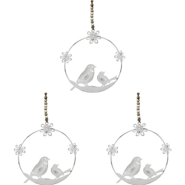 3x LVD Long Heart Hanger Piece Wooden Ornament Home/Garden Decor Charm Assorted