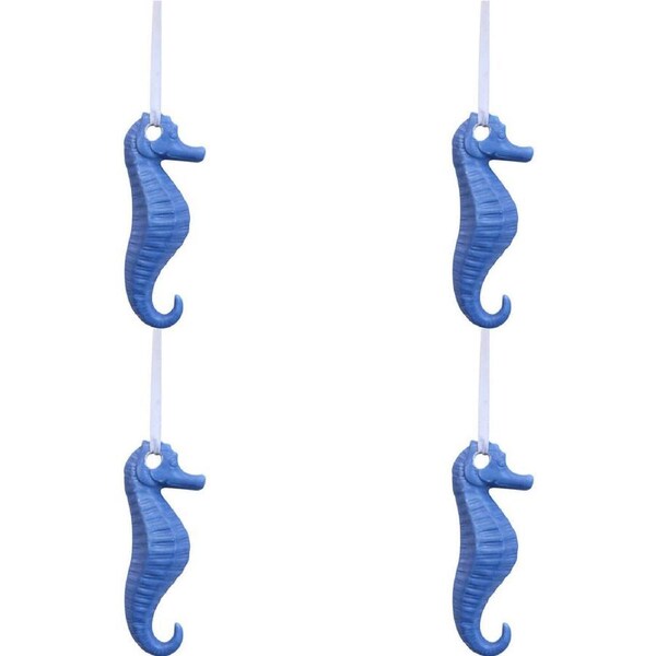 4x LVD Ceramic Hanging Seahorse Home/Office Durable Display Decor 12x5cm Marine
