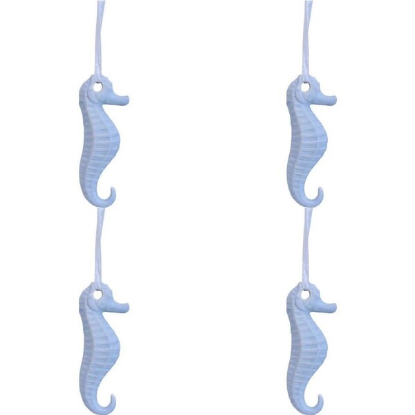 4x LVD Ceramic Hanging Seahorse Home/Office Durable Display Decor 12x5cm Tidal