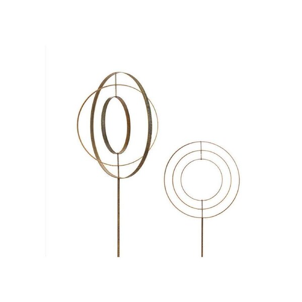2pc Sculpture Ring Home/Office/Garden Display Decor Ground Mount 75cm/100cm