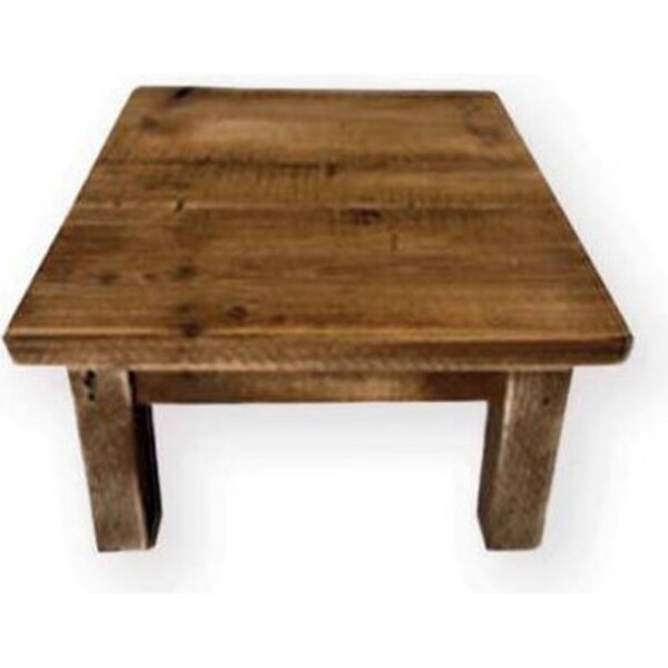 3pc Recycled Timber Wood Plant Stands Square Home/Garden/Patio Decor Brown