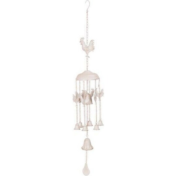 Wind Chime Bird/Rooster Cast Iron Home/Garden/Patio Decor White Assorted