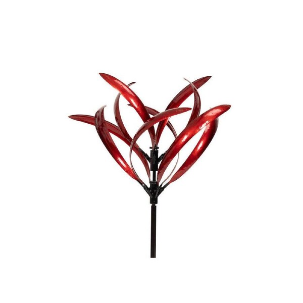 Metal Wind Spinner Grevillea Home/Garden Display Decor 68x208cm Ruby Red