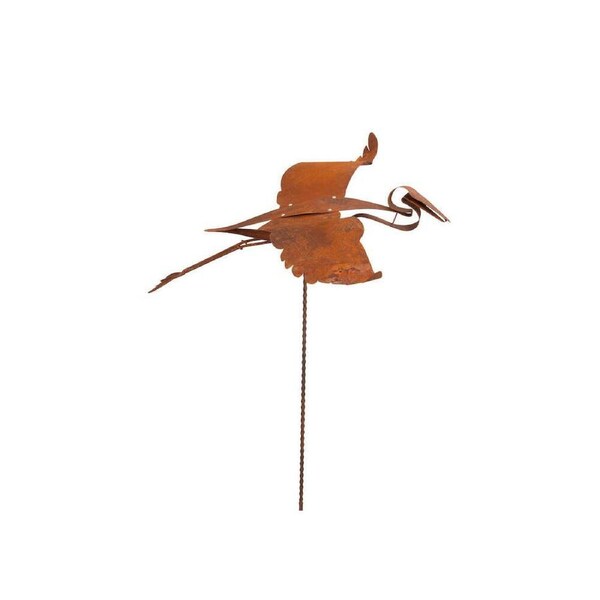 Mild Steel Wading Bird Large Home/Garden Outdoor Bird Decor 132x92cm Rust