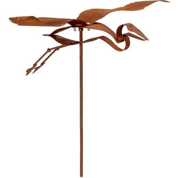 Mild Steel Wading Bird Small Home/Garden/Patio Ornament Decor 120cm Rust