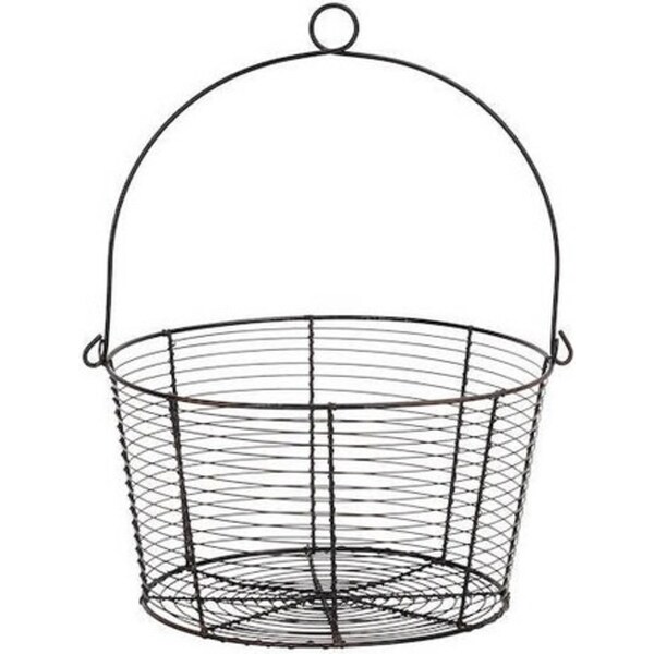 Wire Basket Durable Pot/Plant Cover Horiz Home/Garden Decor 30x30cm Black