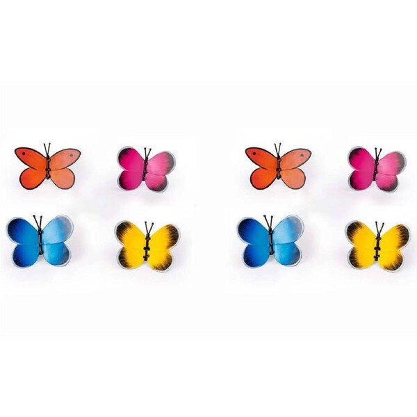 8x Butterfly Clip Home/Garden/Patio/Yard Ornament Outdoor Display Decor Assorted