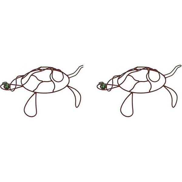 2x Turtle Wire Small Home/Garden/Patio Outdoor Flower Planter Decor 50x35cm