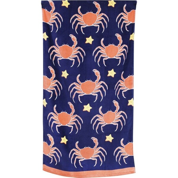 Onkaparinga Kids 60x120cm Beach/Swimming Pool Towel Soft Absorbent Cotton Crabs