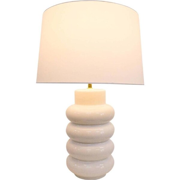 LVD Ceramic/Cotton Lamp Home/Room Tabletop Display Decor 40x59cm White Foam