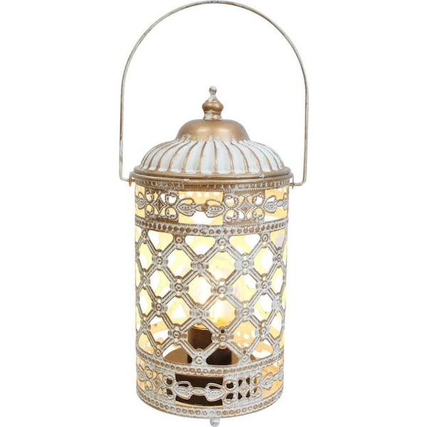 LVD Metal LED Lantern Hanging Light Lamp Tabletop Home Decor 19.5cm Moroque 2