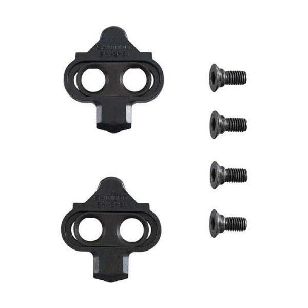 Shimano SM-SH51 SPD Cleat Set Single Direction Release W/New Cleat Nut - Black