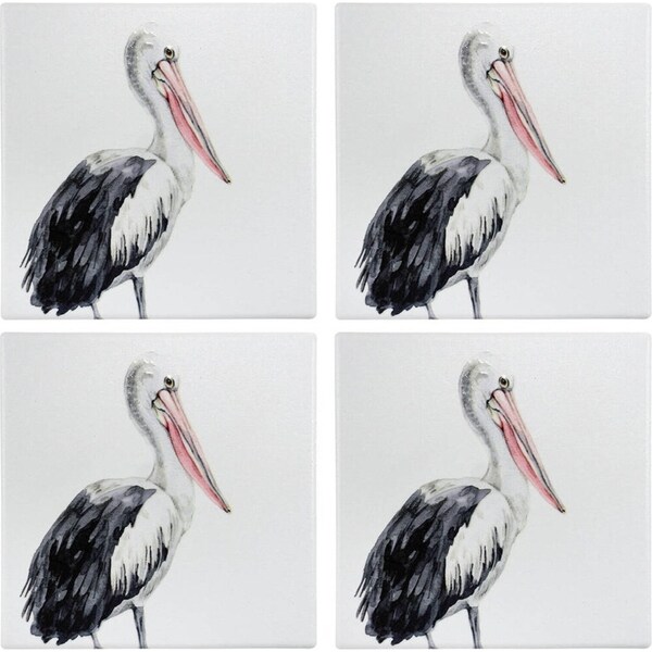 4pc LVD Ceramic Coasters Home/Dining Table Protector Square 9x9cm Percival