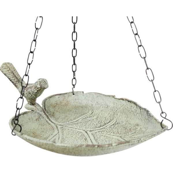 LVD Cast Iron Hanging Bird Feeder Home/Garden Decor Outdoor Display 24x30cm