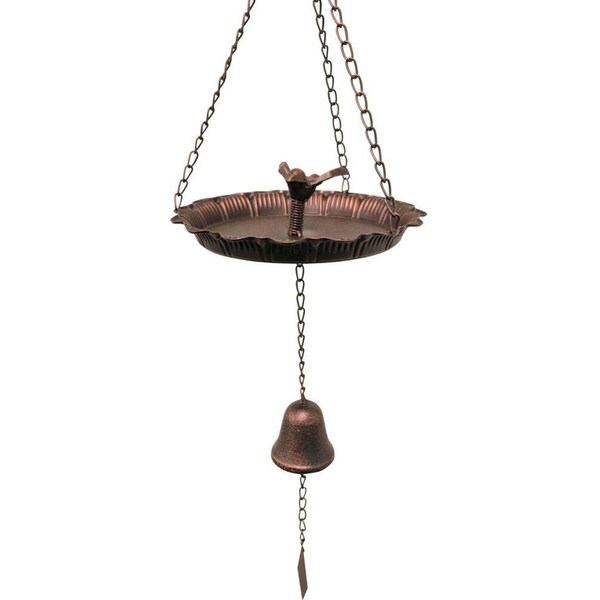 LVD Bird Bath Feeder Home/Garden Decor Outdoor Hanging Display 20x67cm Brown