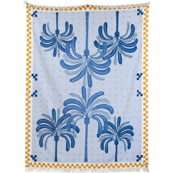 LVD Microfibre XL Absorbent Beach Towel Serene Palm Breeze Pattern 150x200cm