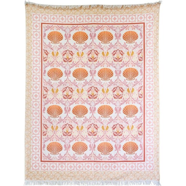 LVD Microfibre XL Absorbent Beach Towel Bohemian Shell Pattern 150x200cm