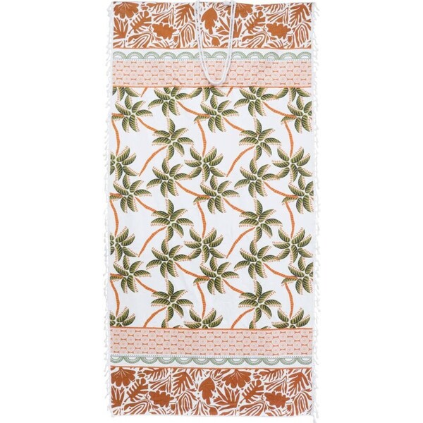 LVD Microfibre Beach Absorbent Floral Pattern Towel In Bag 90x180cm Palmier