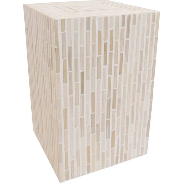 LVD Bamboo Square Table Home/Office Lounge Display Decoration 30x46cm Beige