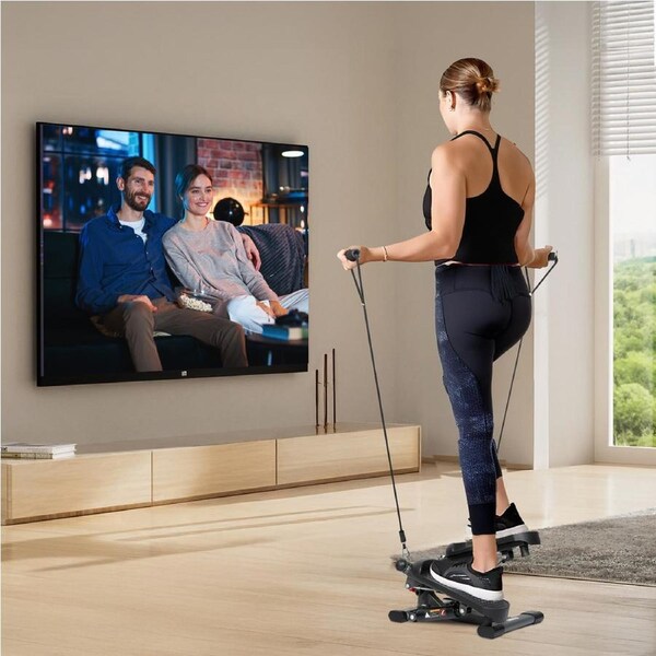 Centra Mini Stepper Adjustable Resistance Rope Aerobic Step Trainer Fitness