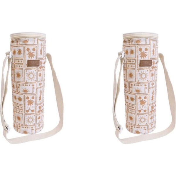 2x LVD Polyester Wine/Beverage Cooler Insulated Travel Bag 12x33cm Postcard