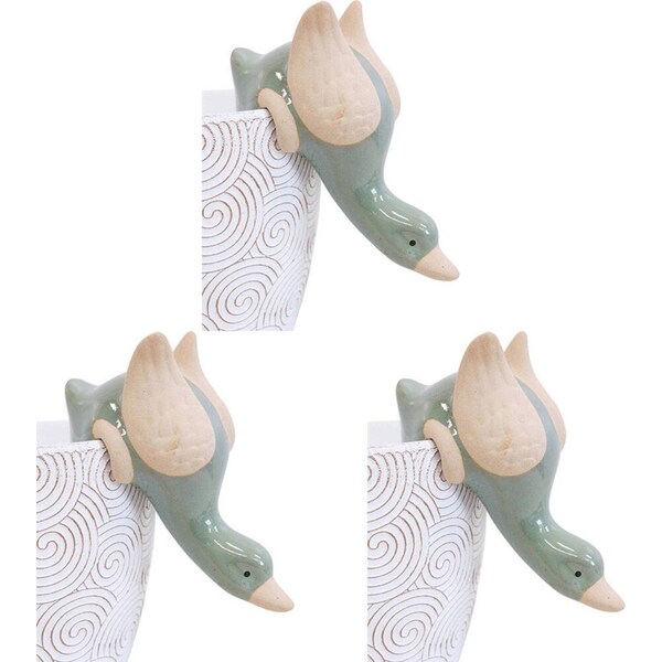 3x LVD Ceramic Duck Pot Sitter Home/Lounge Ornament Decor Display 12.1x6.9cm