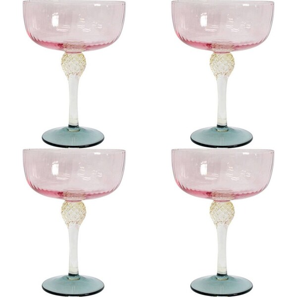 4x LVD Cocktail Glass Home/Kitchen Drinkware Decorative Display 10cm Shertbert