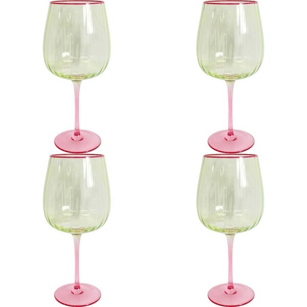4x LVD Wine Cocktail Glass Barware/Drinkware Decor Display 600ml Prickly Pear