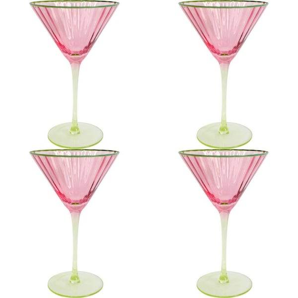4x LVD Cocktail Martini Glass Barware/Drinkware Decor Display 250ml Prickly Pear