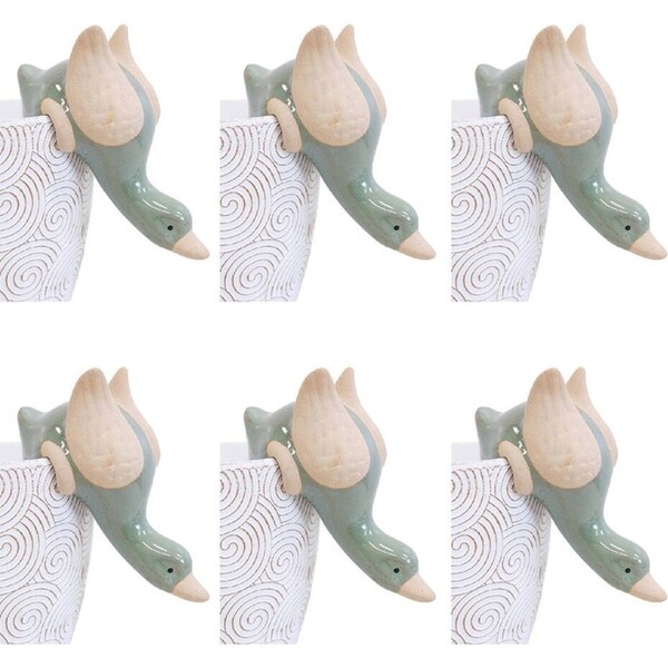 6x LVD Ceramic Duck Pot Sitter Home/Lounge Ornament Decor Display 12.1x6.9cm
