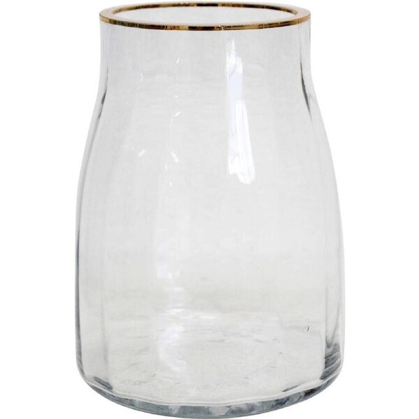 LVD Taper Flower Vase Plant Container Home Tabletop Decor 12x21cm Large Clear