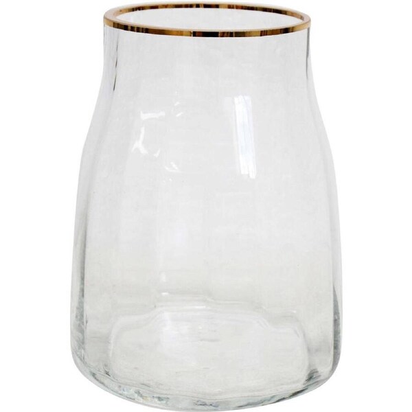 LVD Taper Flower Vase Plant Container Home Tabletop Decor 10x18cm Small Clear