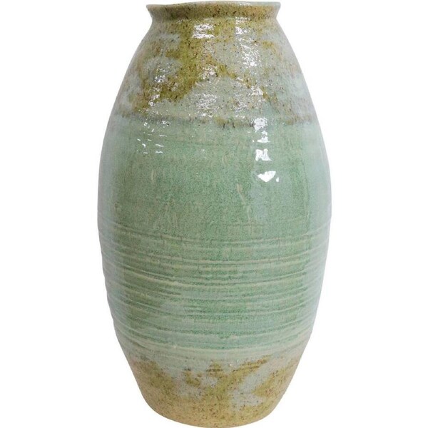 LVD Ceramic Plant/Flower Vase Home/Lounge Tabletop Decor 22x39.5cm Moss