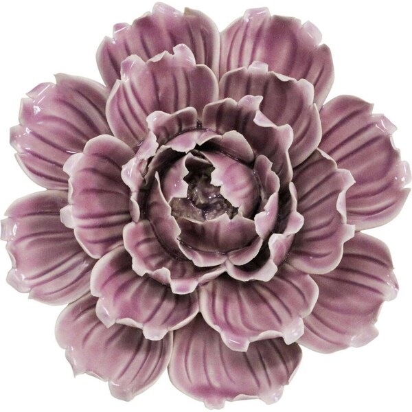 LVD Ceramic Cabbage Sculpture Home/Room Ornament Tabletop Decor 13cm Mauve