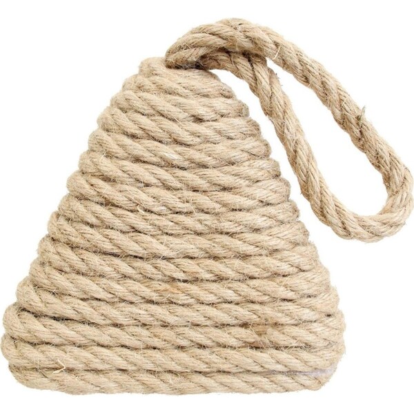 LVD Jute/Concrete Doortsop Rope Pyra Door Stopper Home/Room/Lounge Decor Nat