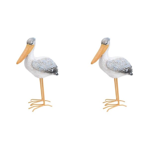 2x LVD Standing Pelican Resin Figurine Home/Lounge Ornament Sculpture Decor 18cm